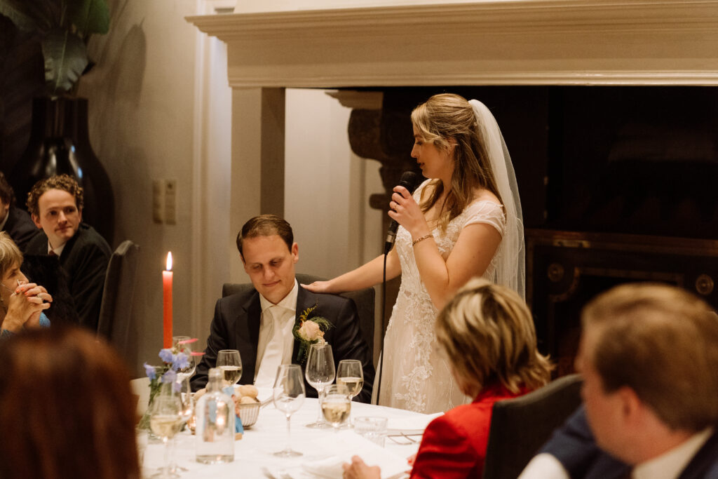 bruiloft diner vastleggen 