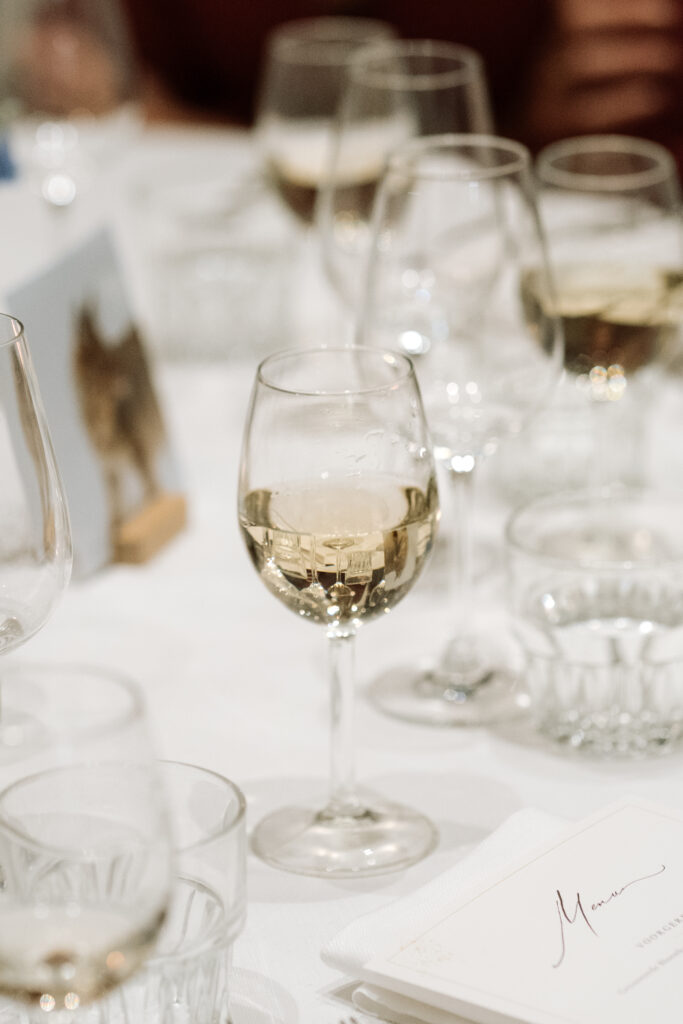 bruiloft diner vastleggen 